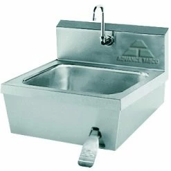 Hand Sinks Advance Tabco 7-PS-30 Wall Mounted Hand Sink With Knee Valve, 14" X 16"