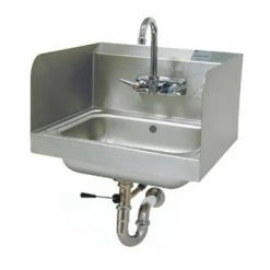 Hand Sinks Advance Tabco 7-PS-40 Wall-Mounted Hand Sink With Side Splashes