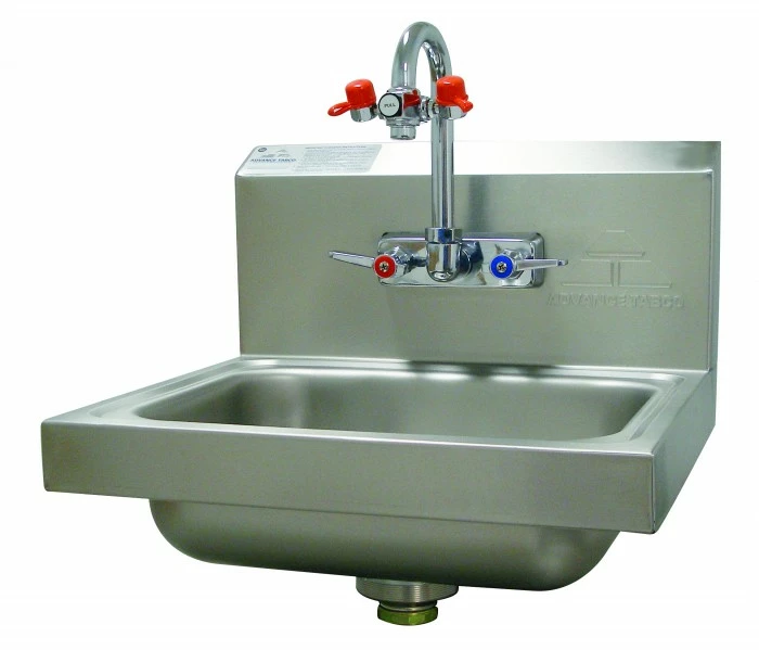 Hand Sinks Advance Tabco 7-PS-55 Wall Mounted Hand Sink With Eye Wash Attachment 3 Hand Sinks Advance Tabco 7-PS-55 Wall Mounted Hand Sink With Eye Wash Attachment