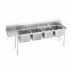 Four Compartment Sinks Advance Tabco 9-24-80-36L Four Compartment Sink With Left Drainboard, 129" -Krowne Shop Advance Tabco 9 24 80 36L Four Compartment Sink with Left Drainboard 129 quot 202181 large