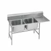 Two Compartment Sinks Advance Tabco 9-82-40-36R Two Compartment Sink With Right Drainboard, 84" -Krowne Shop Advance Tabco 9 82 40 36R Two Compartment Sink with Right Drainboard 84 quot 202704 large