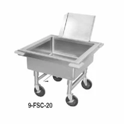 Mobile Soaking Sinks Advance Tabco 9-FSC-20 Mobile Soak Sink, 22" X 22" X 8"