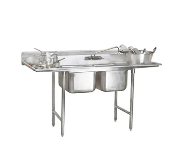 Two Compartment Sinks Advance Tabco 93-62-36-36RL Two Compartment Sink With Two Drainboards, 113" 3 Two Compartment Sinks Advance Tabco 93-62-36-36RL Two Compartment Sink With Two Drainboards, 113"