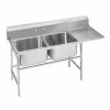 Two Compartment Sinks Advance Tabco 94-2-36-24R Two Compartment Sink With Right Drainboard, 64" -Krowne Shop Advance Tabco 94 2 36 24R Two Compartment Sink with Right Drainboard 64 quot 202588 large
