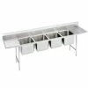 Four Compartment Sinks Advance Tabco 94-24-80-18RL Four Compartment Sink With Two Drainboards, 126" -Krowne Shop Advance Tabco 94 24 80 18RL Four Compartment Sink with Two Drainboards 126 quot 202152 large