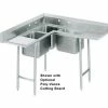Three Compartment Sinks Advance Tabco 94-K6-18D Three Compartment Corner Sink With Two Drainboards, 122" -Krowne Shop Advance Tabco 94 K6 18D Three Compartment Corner Sink with Two Drainboards 122 quot 202138 large