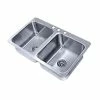 Drop In Sinks Advance Tabco SS-2-4521-12 Two Compartment Drop-In Sink, 20" X 16" X 12" -Krowne Shop Advance Tabco SS 2 4521 12 Two Compartment Drop In Sink 20 quot x 16 quot x 12 quot 202719 large