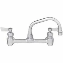 Wall-Mount Faucets Fisher Mfg. 60801 Stainless Steel Backsplash Mount Faucet, 8" Centers