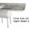 Omcan Food Machinery One Compartment Sinks Omcan (FMA) 25247 One Compartment Pot Sink With Left Drain Board -Krowne Shop Food Machinery of America 25247 One compartment Pot Sink 41001 large