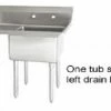 Omcan Food Machinery One Compartment Sinks Omcan (FMA) 25253 One Compartment Pot Sink With Left Drain Board -Krowne Shop Food Machinery of America 25253 One compartment Pot Sink With Left Drain Board 41007 large