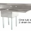 Omcan Food Machinery One Compartment Sinks Omcan (FMA) 25265 One Compartment Pot Sink With Left And Right Drain Boards -Krowne Shop Food Machinery of America 25265 One compartment Pot Sink With Right and Left Drain Boards 41018 large
