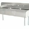 Omcan Food Machinery Three Compartment Sinks Omcan (FMA) 25272 Three Compartment Pot Sink With Right Drain Board -Krowne Shop Food Machinery of America 25272 Three Compartment Pot Sink With Right Drain Board 41025 large