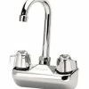 Krowne Metal Wall-Mount Faucets Krowne 10-400L Silver Series 4" Wall Mount Faucet With 3-1/2" Wide Gooseneck Spout 2 Krowne Metal Wall-Mount Faucets Krowne 10-400L Silver Series 4" Wall Mount Faucet With 3-1/2" Wide Gooseneck Spout -Krowne Shop Krowne 10 400L Goosneck Low Lead Heavy Duty Faucet with 4 Centers 33026 large