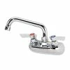 Krowne Metal Wall-Mount Faucets Krowne 10-406L Silver Series 6" Splash Mount Faucet With 4" Centers -Krowne Shop Krowne 10 406L 6 Silver Series Splash Mount Faucet with 4 Centers 32792 large