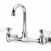 Krowne Metal Wall-Mount Faucets Krowne 12-801L Silver Series 8" Wall Mount Faucet With 6" Wide Gooseneck Spout -Krowne Shop Krowne 12 801L Goosneck Low Lead Heavy Duty Faucet with 8 Centers 33371 large