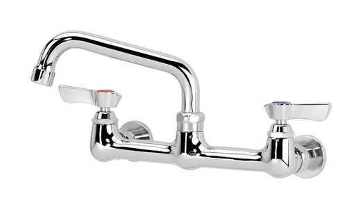 Krowne Metal Wall-Mount Faucets Krowne 12-806L Silver Series 8" Wall Mount Faucet With 6" Spout 3 Krowne Metal Wall-Mount Faucets Krowne 12-806L Silver Series 8" Wall Mount Faucet With 6" Spout
