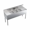 Krowne Metal Bar Sinks Krowne KR19-53C Three Compartment Underbar Sink 60 -Krowne Shop Krowne Metal KR19 43L Three Compartment Underbar Sink 51954 large